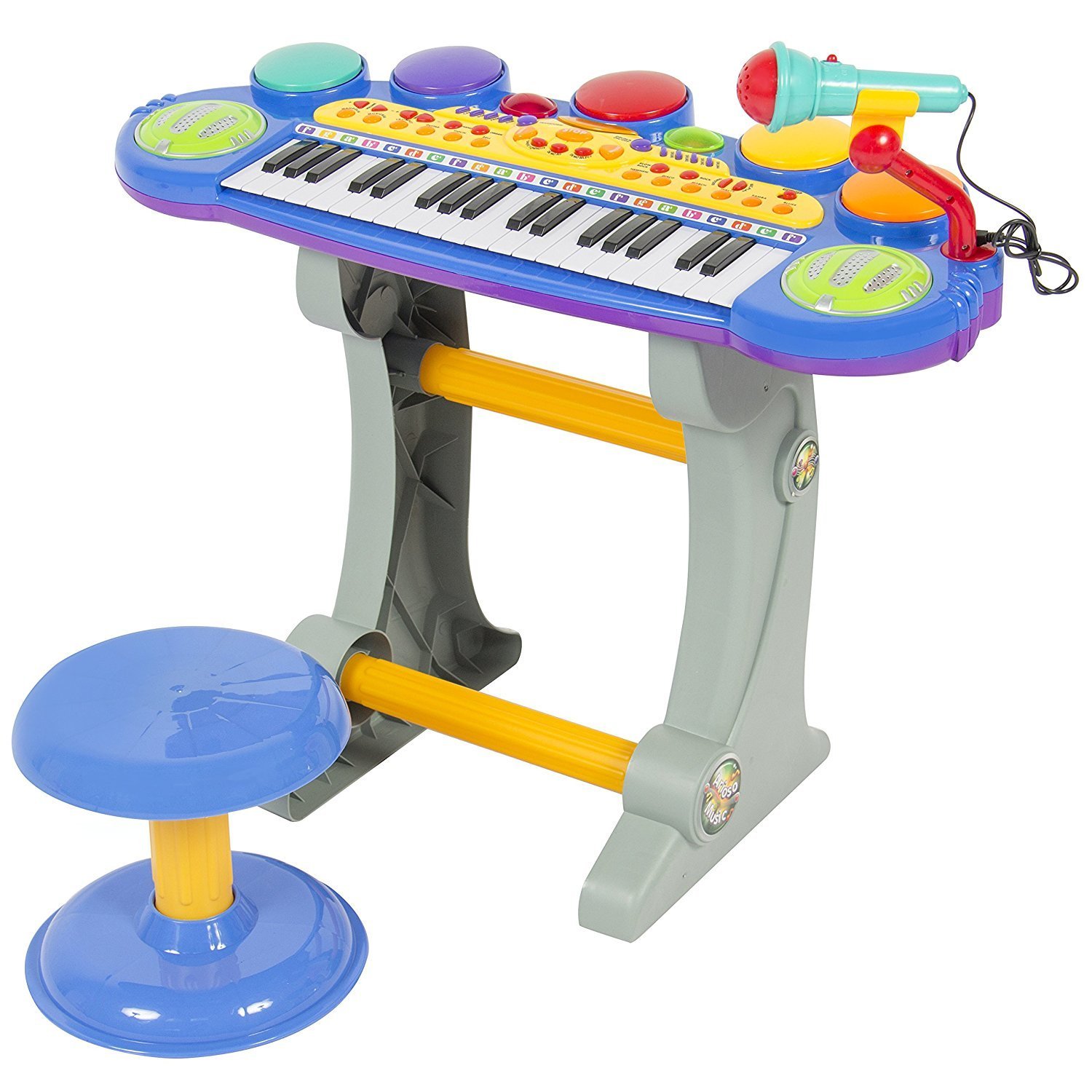 Teclado Infantil Musical Piano 37 Músicas com Microfone Rosa - Fun