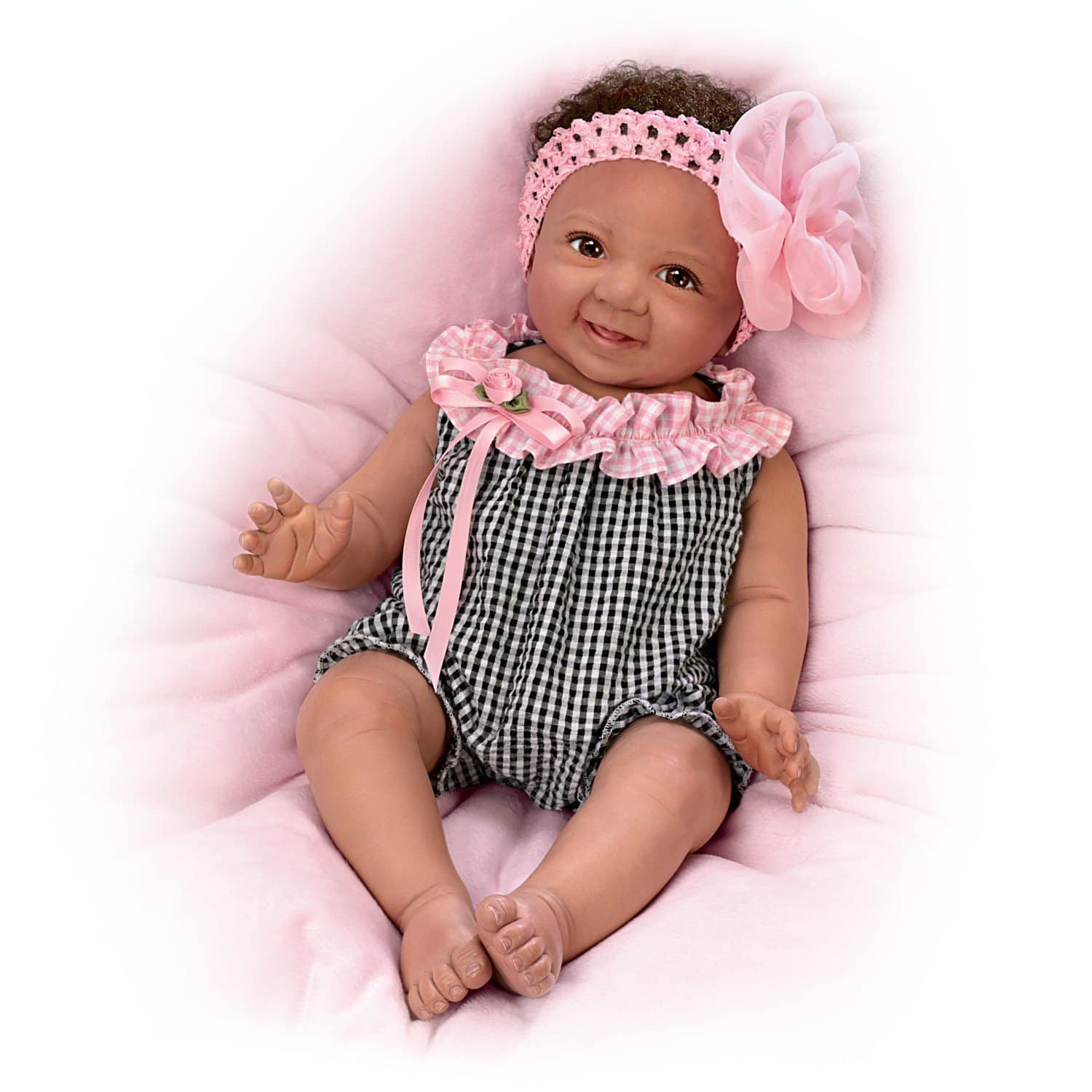 Boneca Bebê Reborn Afro Americana Reborn Baby Dolls, NCol