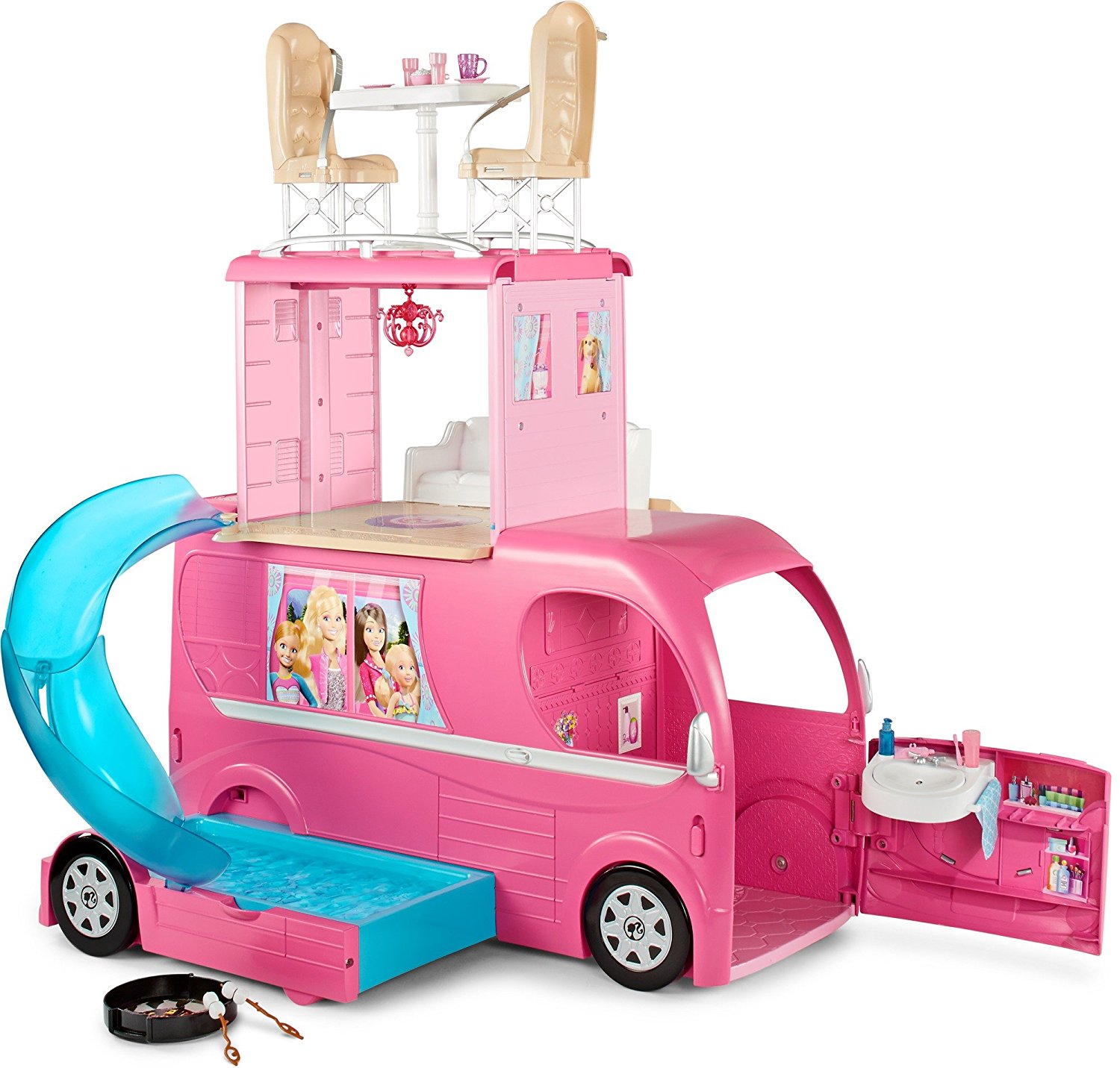 Veículo Barbie - Caminhão com Área Externa - Food Truck da Barbie