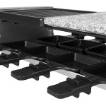 Dual Cheese Raclette Table Grill w Non-stick Grilling Plate and Cooking Stone- Deluxe 8 Person Electric Tabletop Cooker- Melt Cheese and Grill Meat and Vegetables at Once4