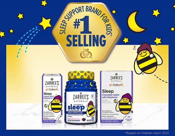 Melatonina Zarbee’s Naturals Children’s Sleep – 50 Gomas.